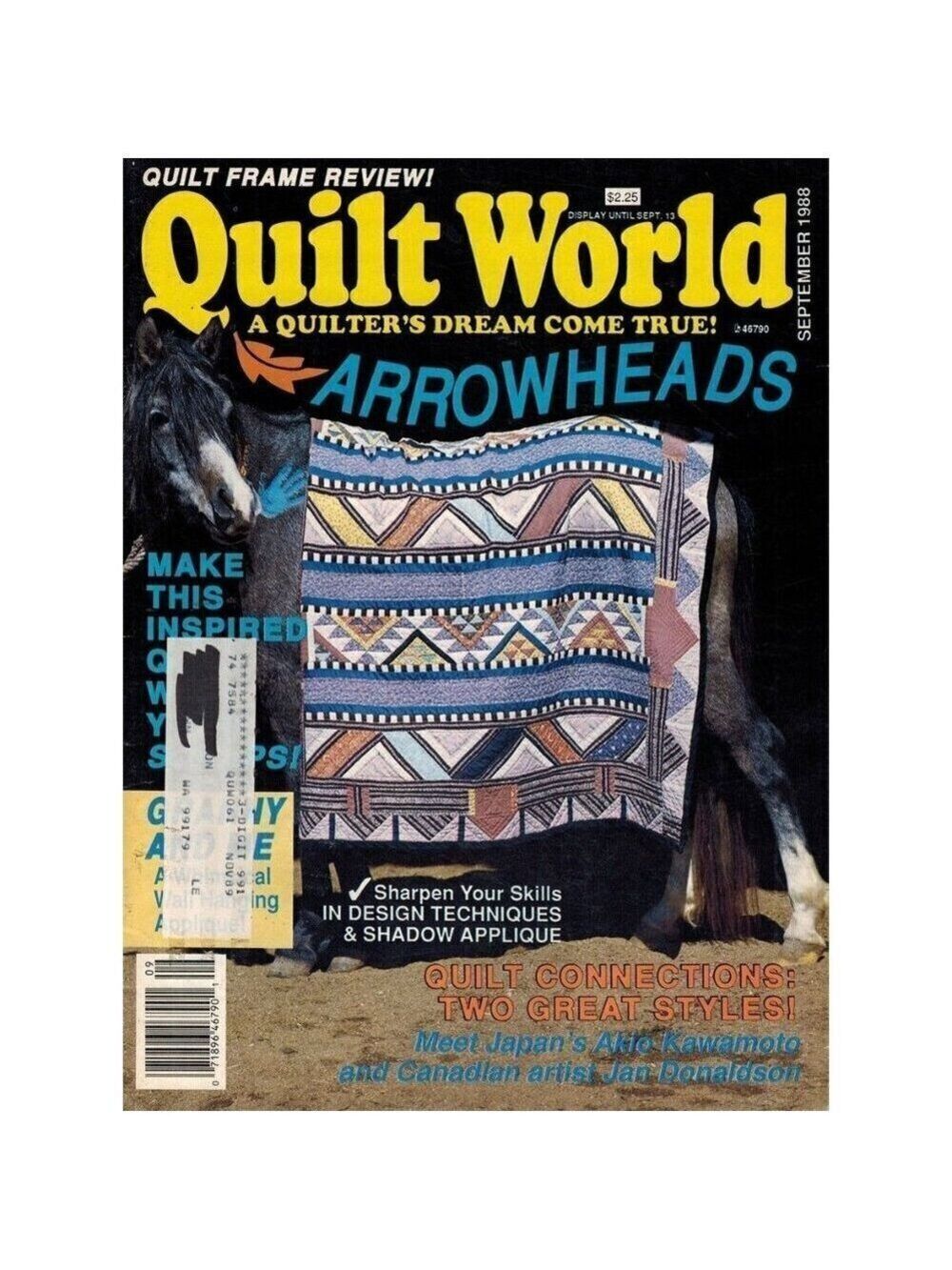 Quilt World Magazine September 1988 House of White Birches
